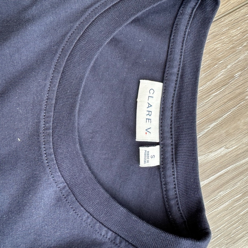 Clare V Navy Tee with Red'CIAO' Graphic - Picture 6 of 7